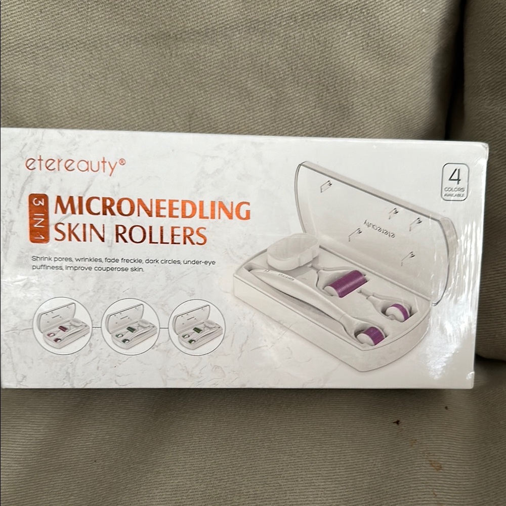 NEW NIB Microneedling Skin Rollers - Purple 3in1